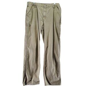 Carhartt Pants Mens 38x34 Brown Original Fit Dungarees 100% Cotton Workwear